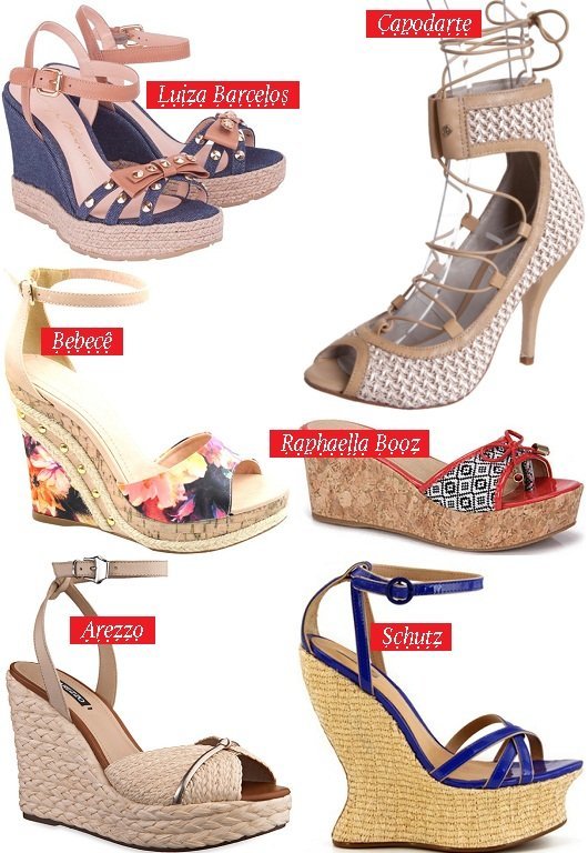 sapatos plataforma da moda